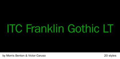 ITC Franklin Gothic LT Font Poster 1